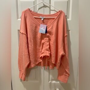 NWT JoyLab loose fit front tie sweatshirt size XL